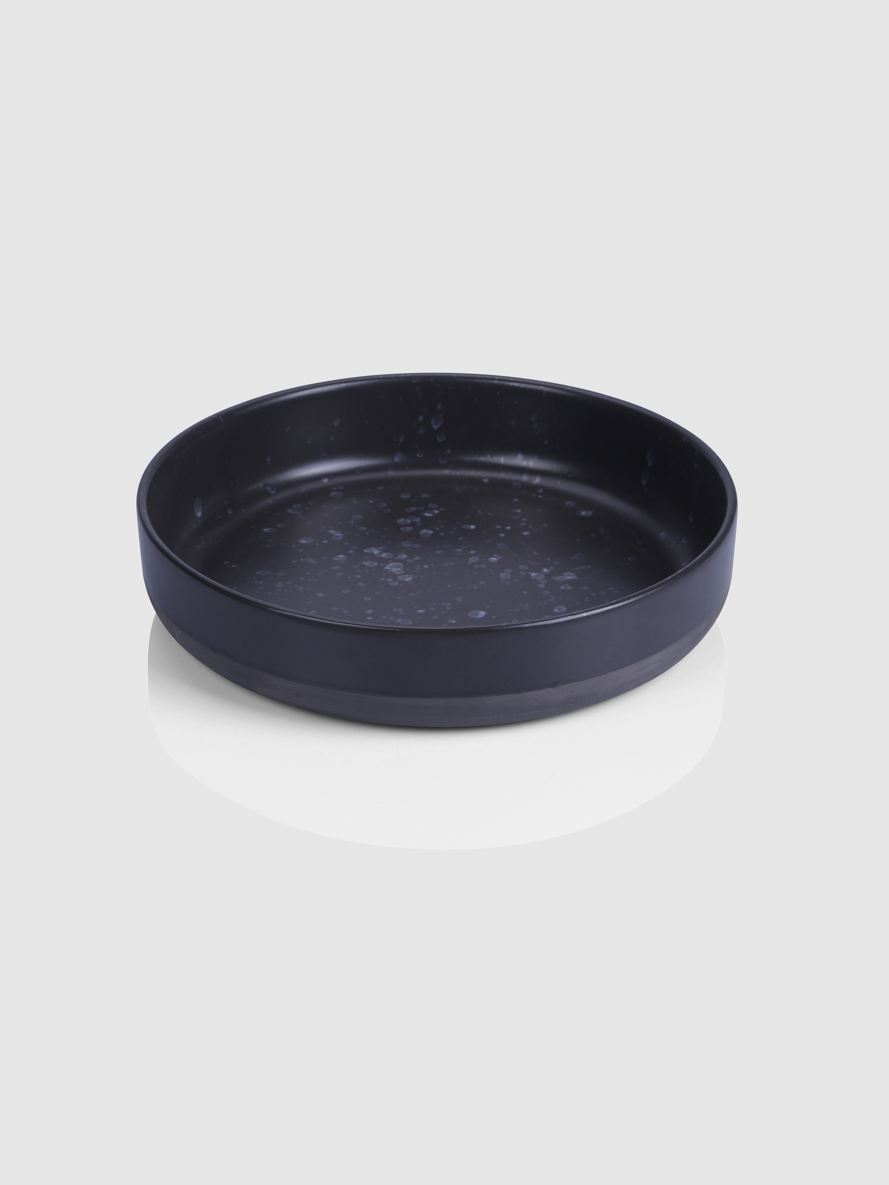 Aida Raw Stoneware Serving Bowl In Dark Speckled