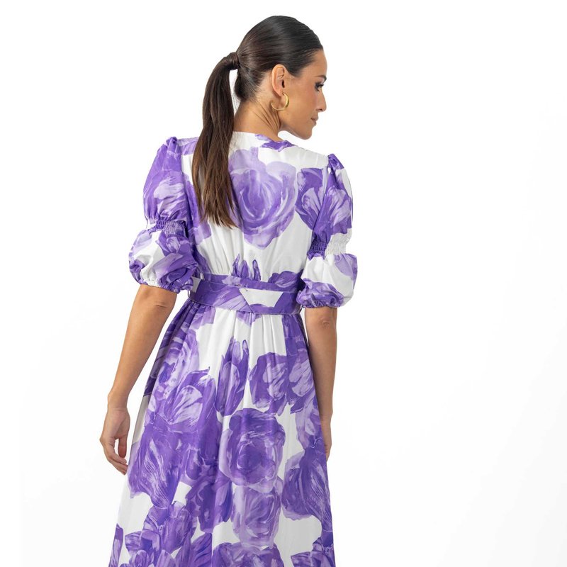 Shop Akalia Verona Maxi Women's Floral Dress Lilac In Purple