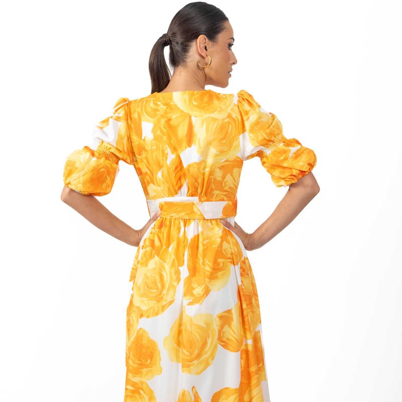 Shop Akalia Verona Maxi Women's Floral Dress Yellow