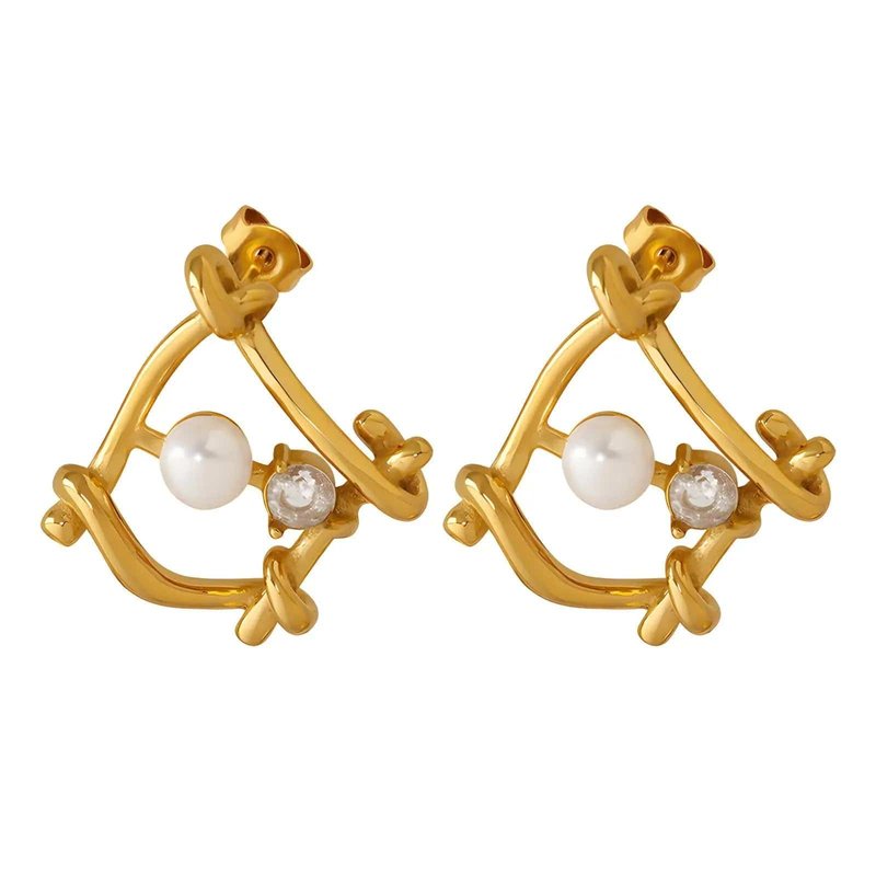 Shop Akalia Waterproof Around Earrings In Gold