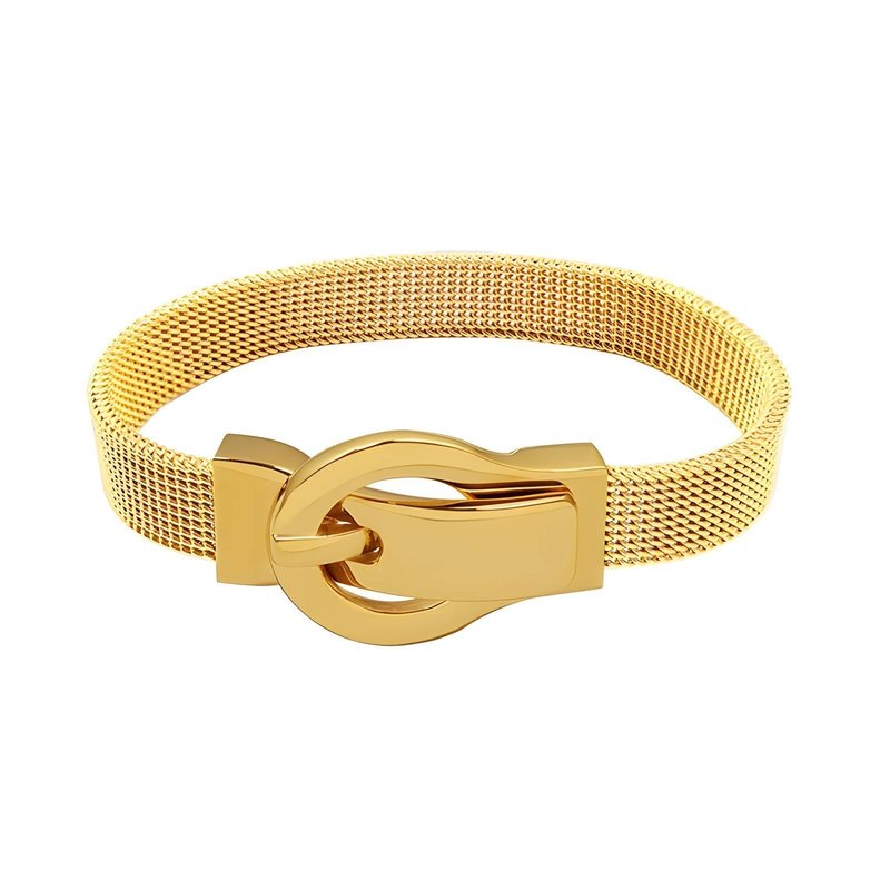 Akalia Waterproof Simplicity 18k Gold Plated Belt Bangle Bracelet