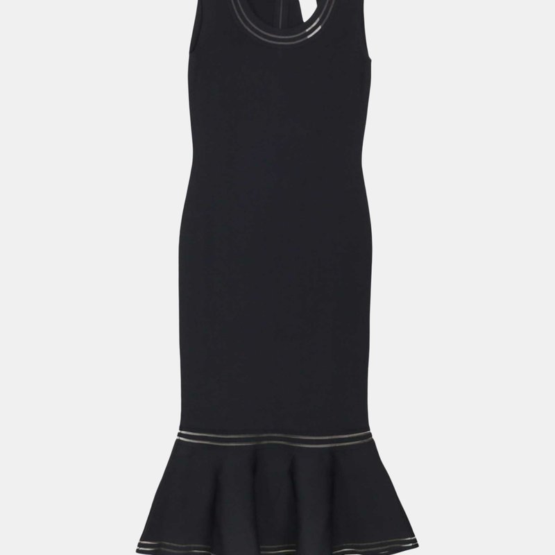 Akris Women's Black Punto Lace Inset Jersey Bodycon Dress
