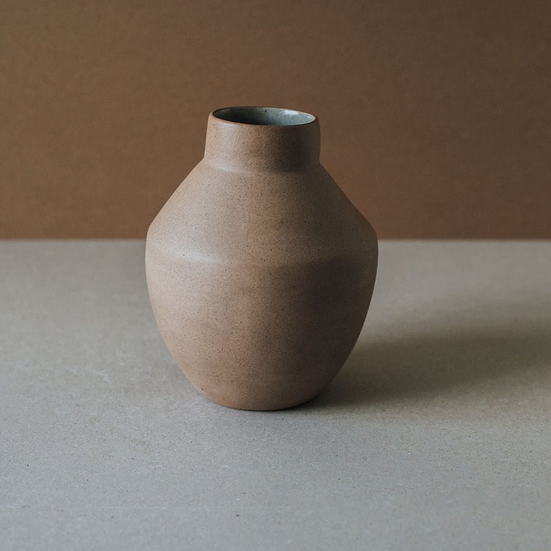 Al Centro Ceramica Egeo Vase In Brown