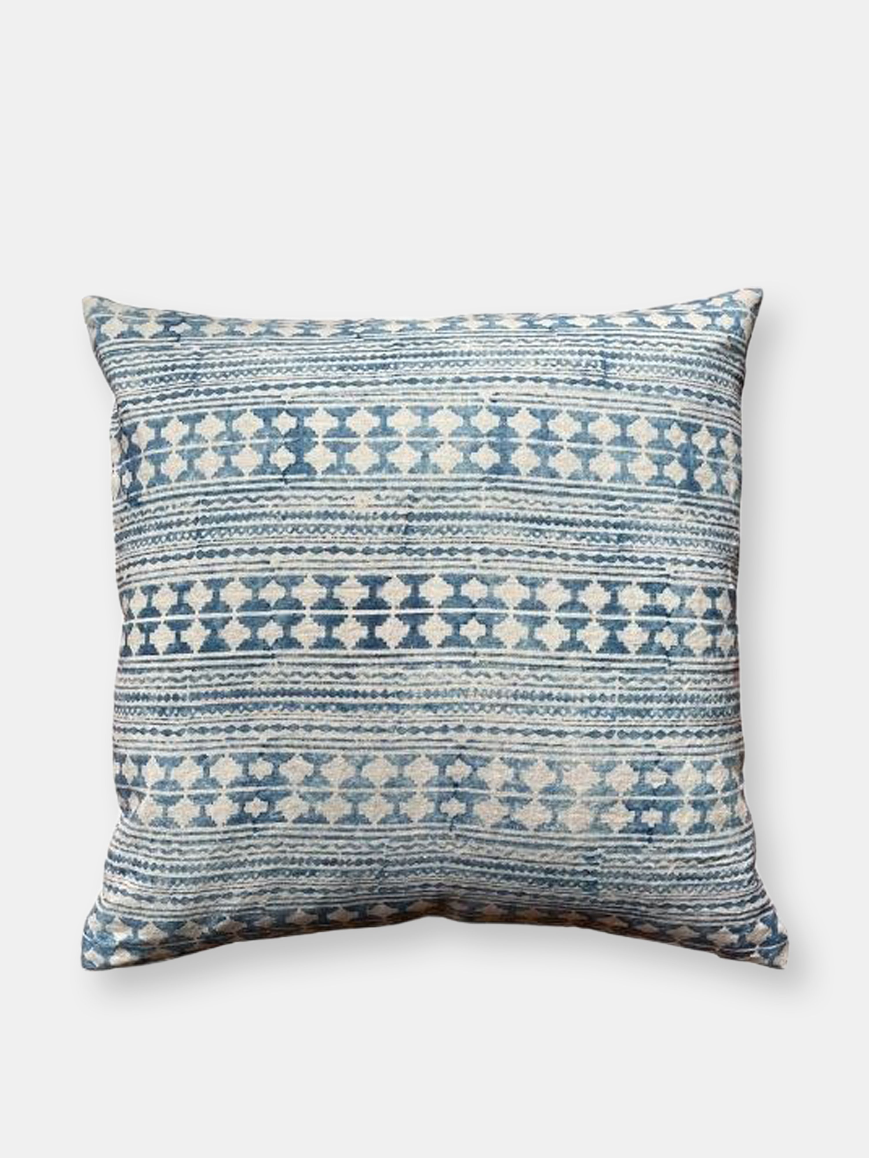 Alamwar Totonac Indigo Decorative Pillow Cover In Blue