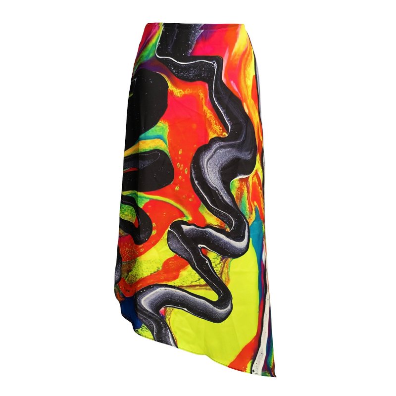 Alanakay Art Asymmetrical Skirt In Multi