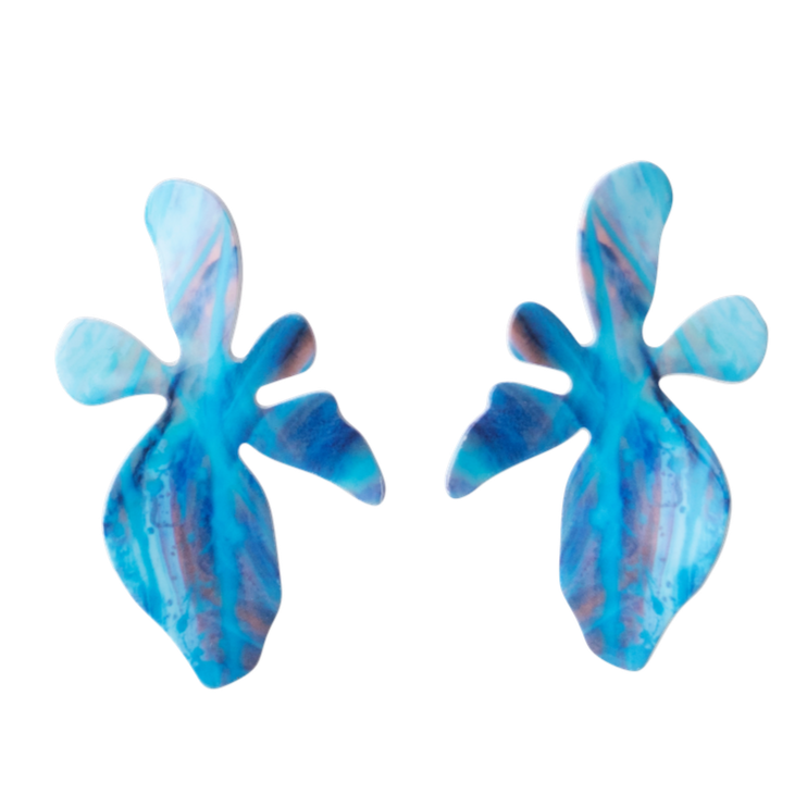 Alanakay Art Paradise Earrings In Blue