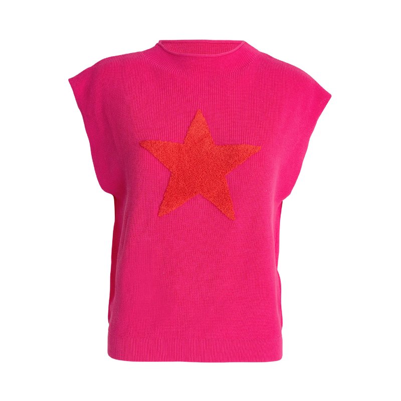 Alanakay Art Superstar Knit Top In Pink