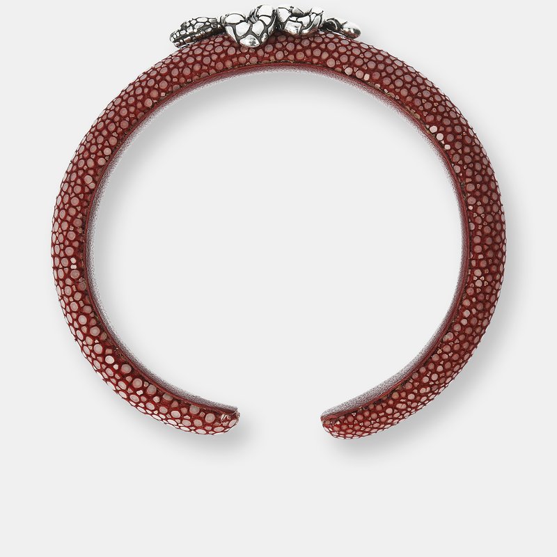 Shop Albert M. Bangle With Snake In Grey