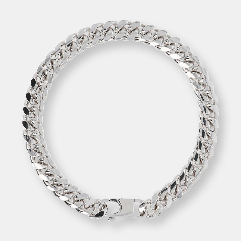 Albert M. Bracelet With Curb Chain In Grey