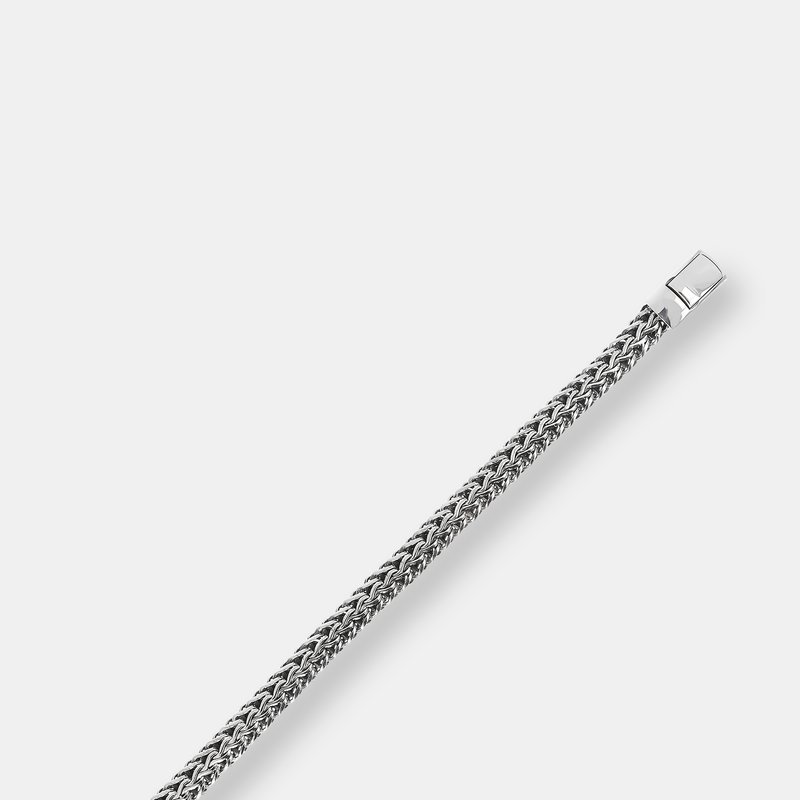 Shop Albert M. Chain Bracelet With Box Closure In Grey