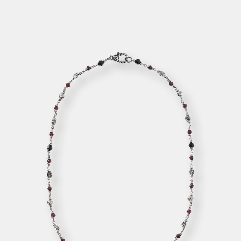 Albert M. Necklace With Spinel And Garnet In Grey
