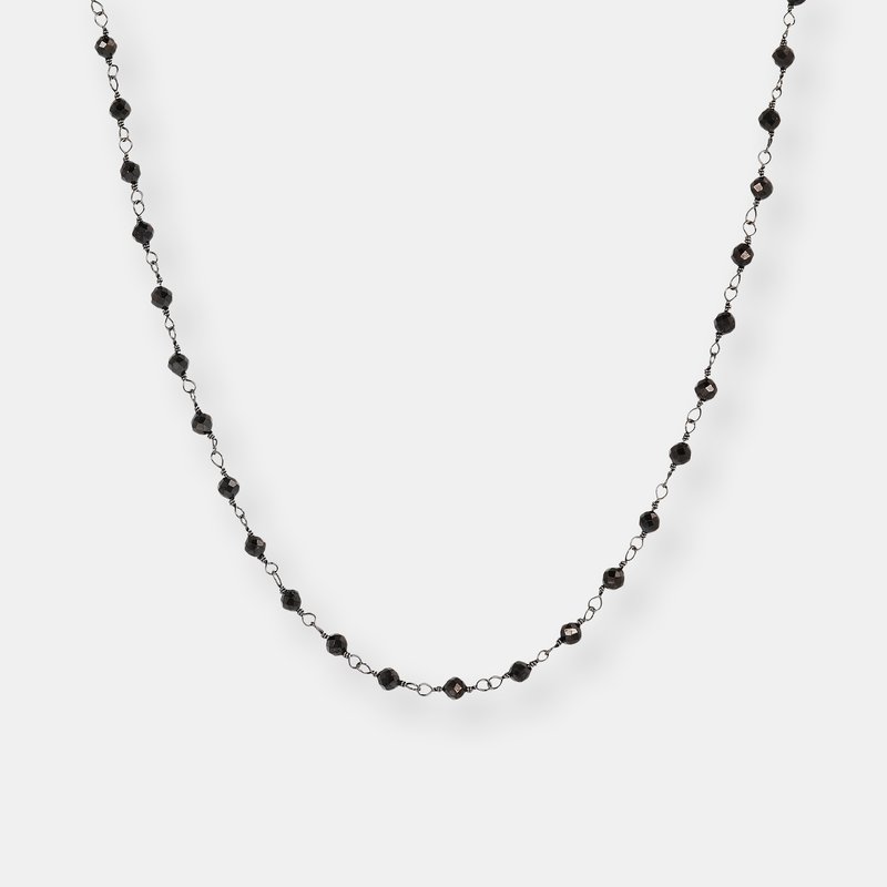 Albert M. Rosary Necklace With Spinel In Grey