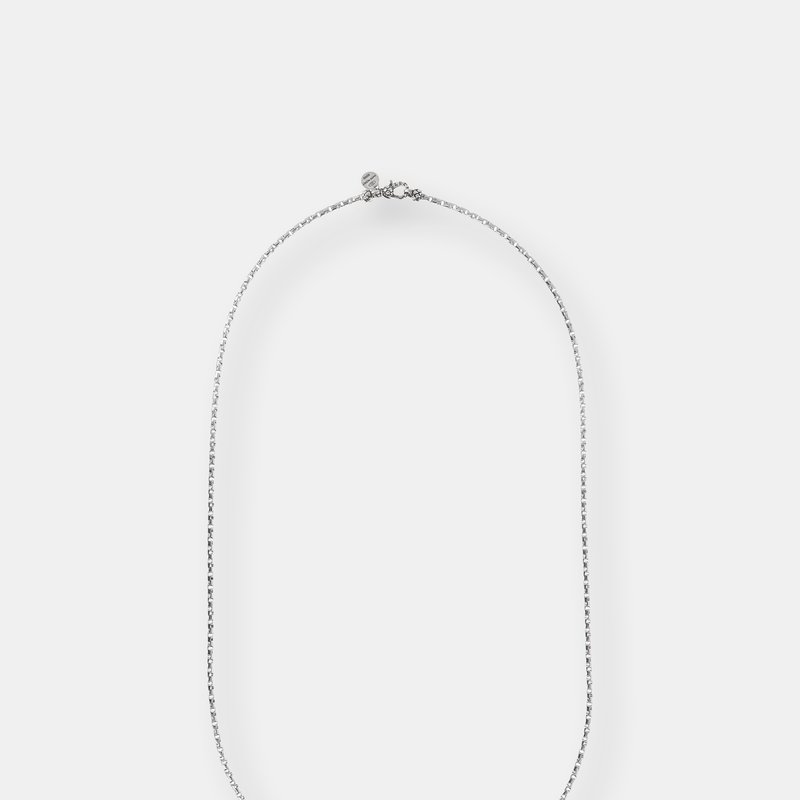 Shop Albert M. Silver Necklace With Mermaid Texture Detail In Grey