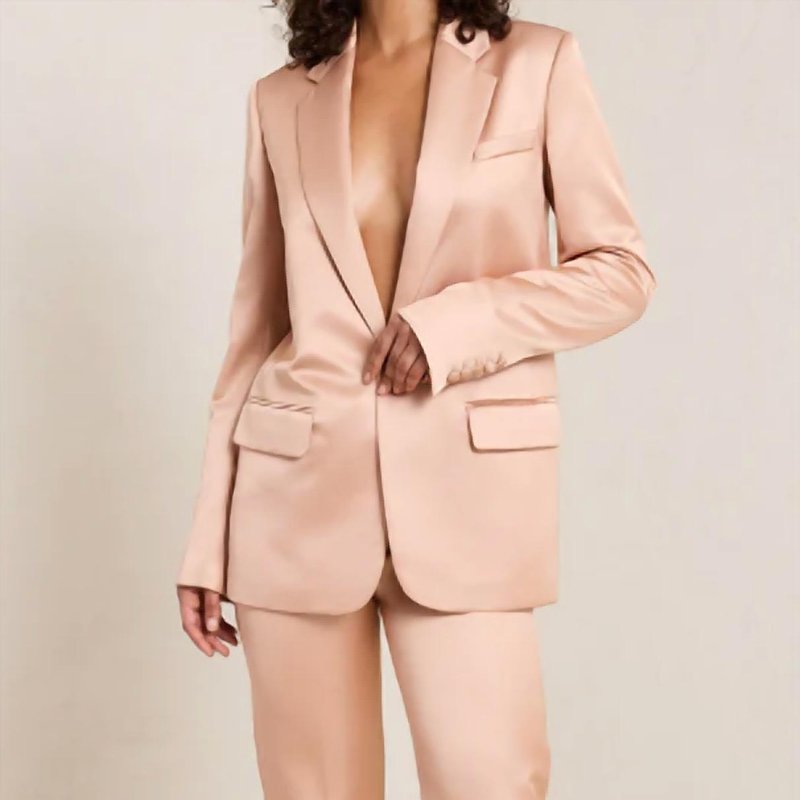 Shop A.l.c Dakota Satin Tailored Jacket In Pink