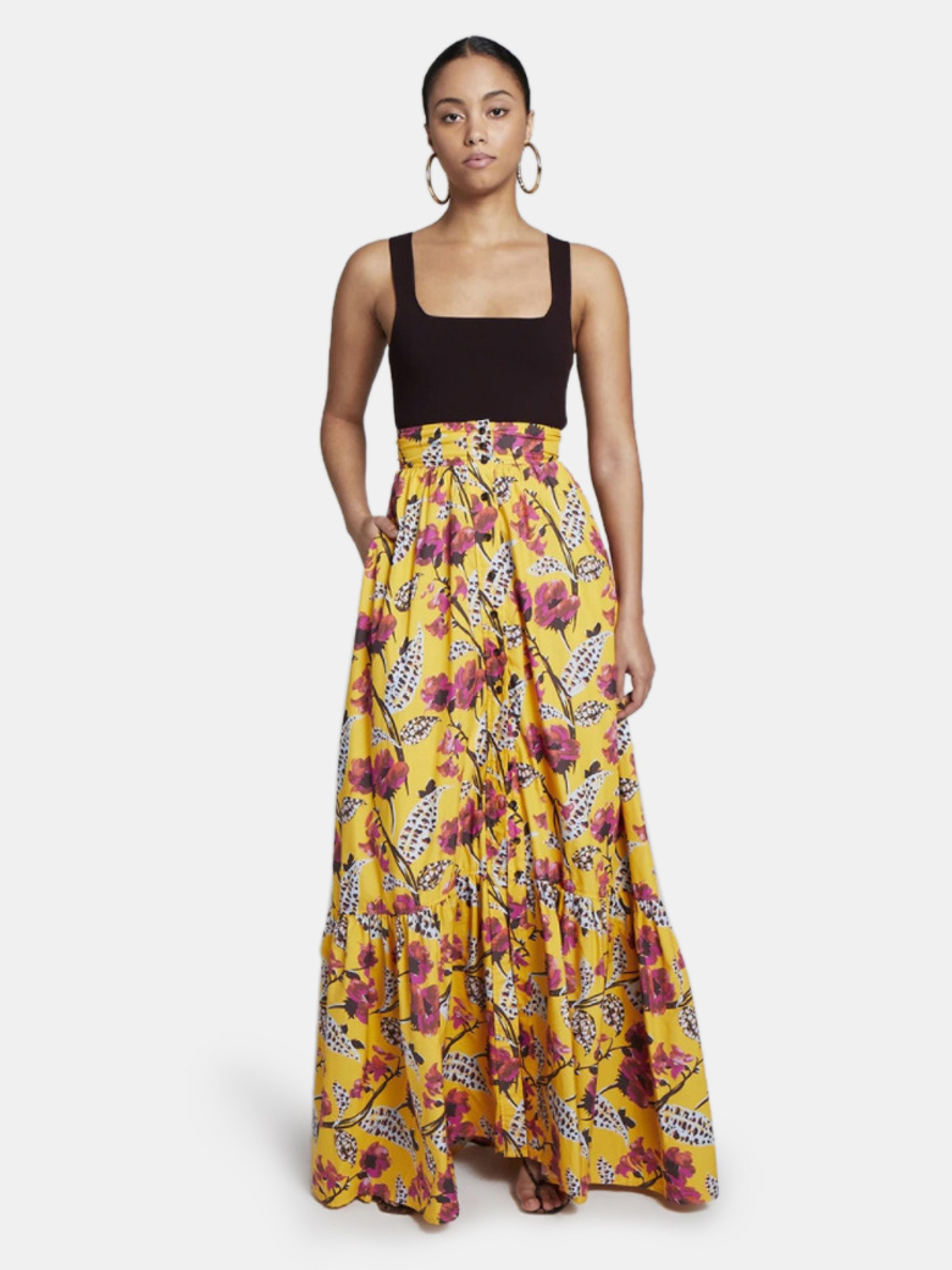 A.l.c Alc Lillie Skirt In Yellow Multi
