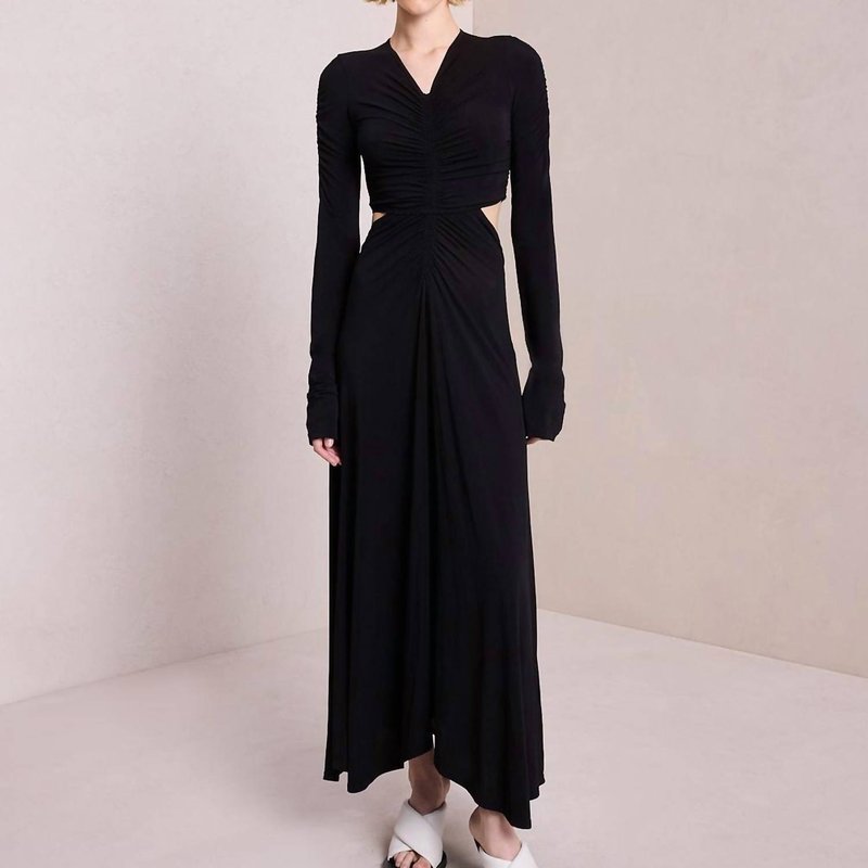 Shop A.l.c Mona Jersey Midi Dress In Black