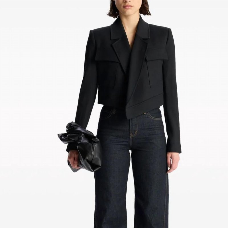 Shop A.l.c Women's Solid Reeve Cropped Blazer In Black