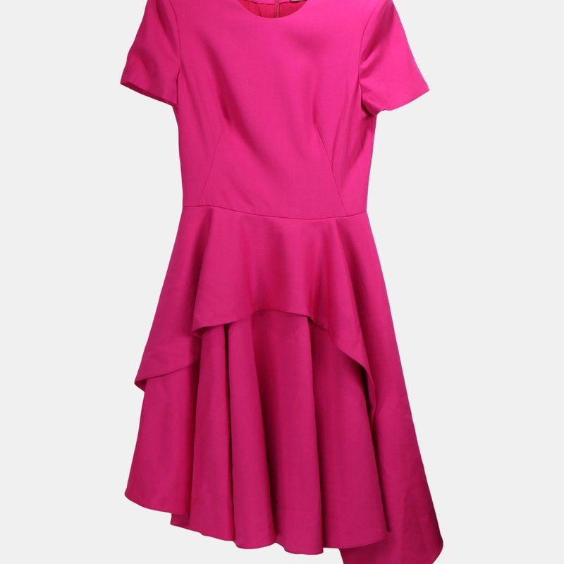Alexander Mcqueen Women's Pink Cotton Ruffle Dress