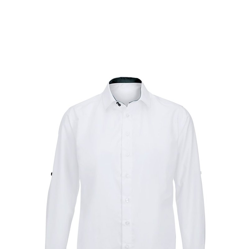 Alexandra Mens Roll Sleeve Hospitality Work Shirt (white/ Black)