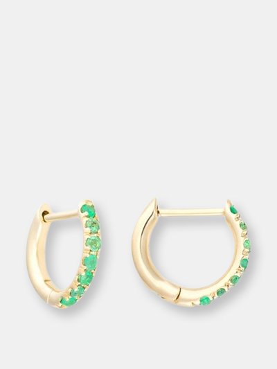 Alexis Jae 14K Gold Emerald Petite Huggies product