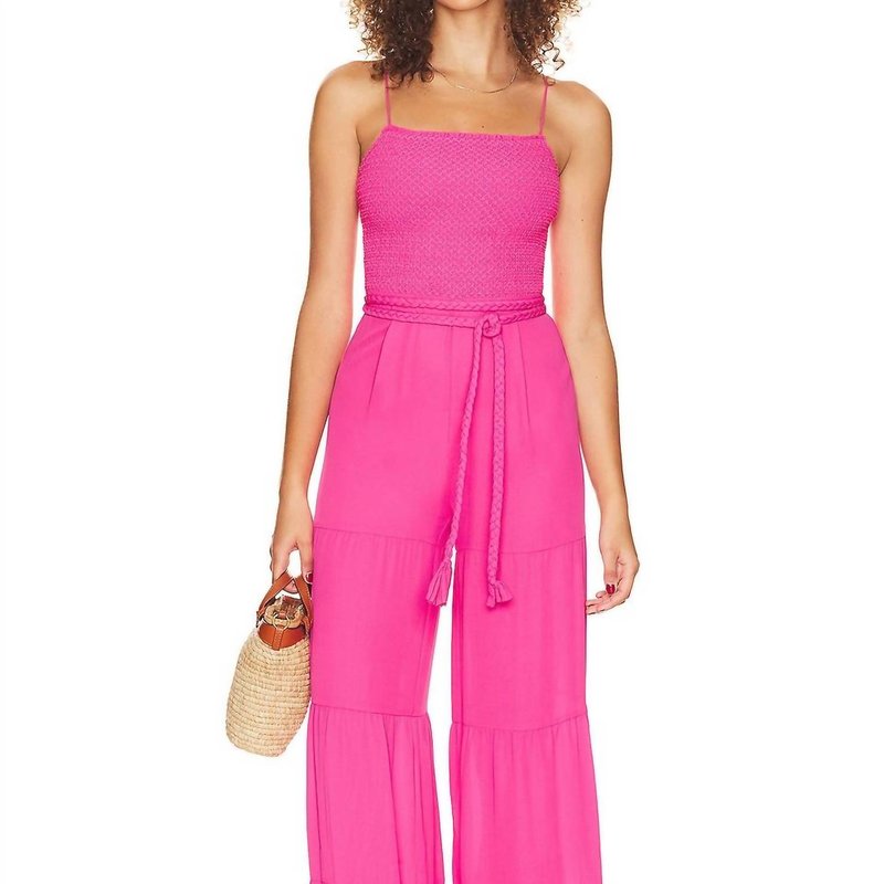 Shop Alice And Olivia Liya Jumpsuit In Pink