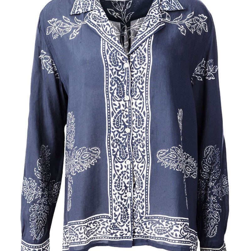 Shop Alix Of Bohemia Patti Blue Marine Shirt