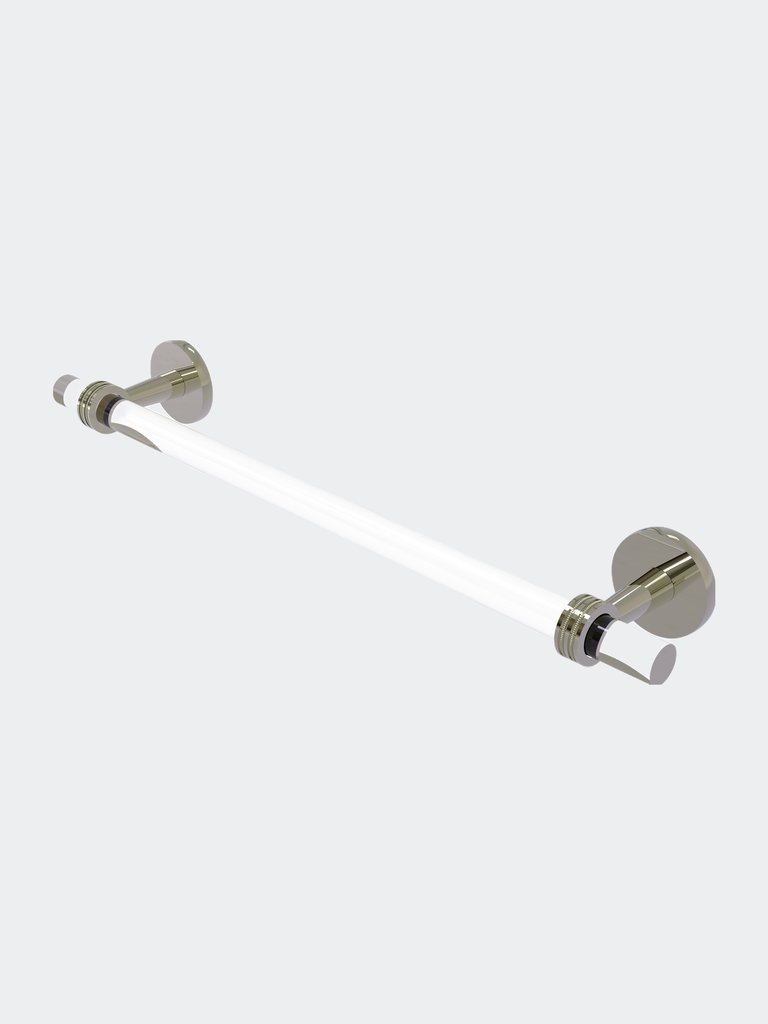 Clearview Collection 18" Towel Bar with Dotted Accents - Polished Nickel