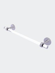 Clearview Collection 24" Towel Bar with Grooved Accents - Satin Chrome