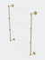 Clearview Collection 4 Tier 30" Ladder Towel Bar with Dotted Accents - Satin Brass