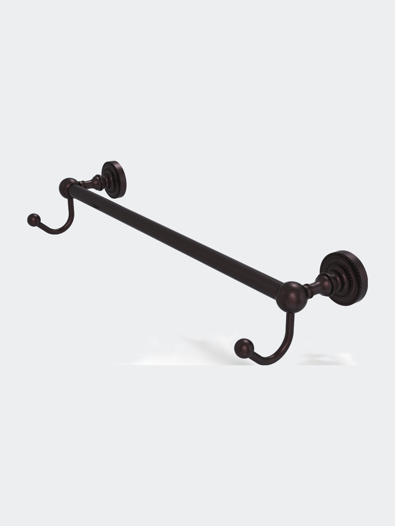 Dottingham Collection 18" Towel Bar With Integrated Hooks - Antique Bronze
