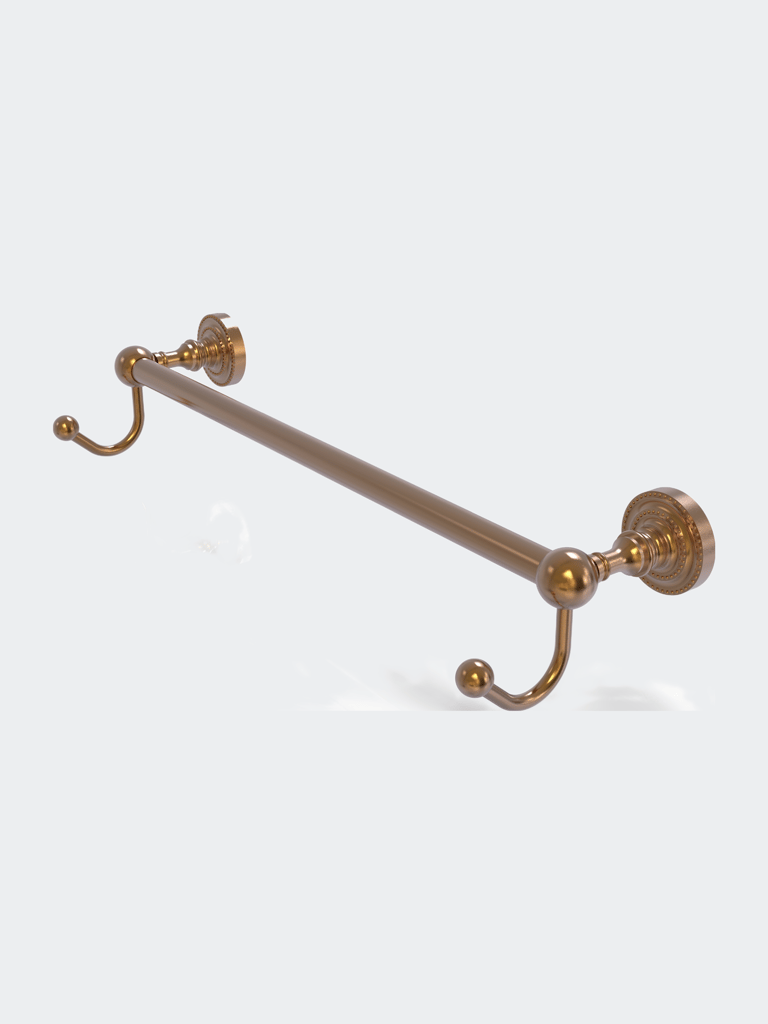 Dottingham Collection 18" Towel Bar With Integrated Hooks - Brushed Bronze