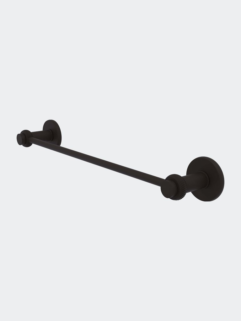 Mercury Collection 18" Towel Bar With Twist Accent - Oil Rubbed Bronze