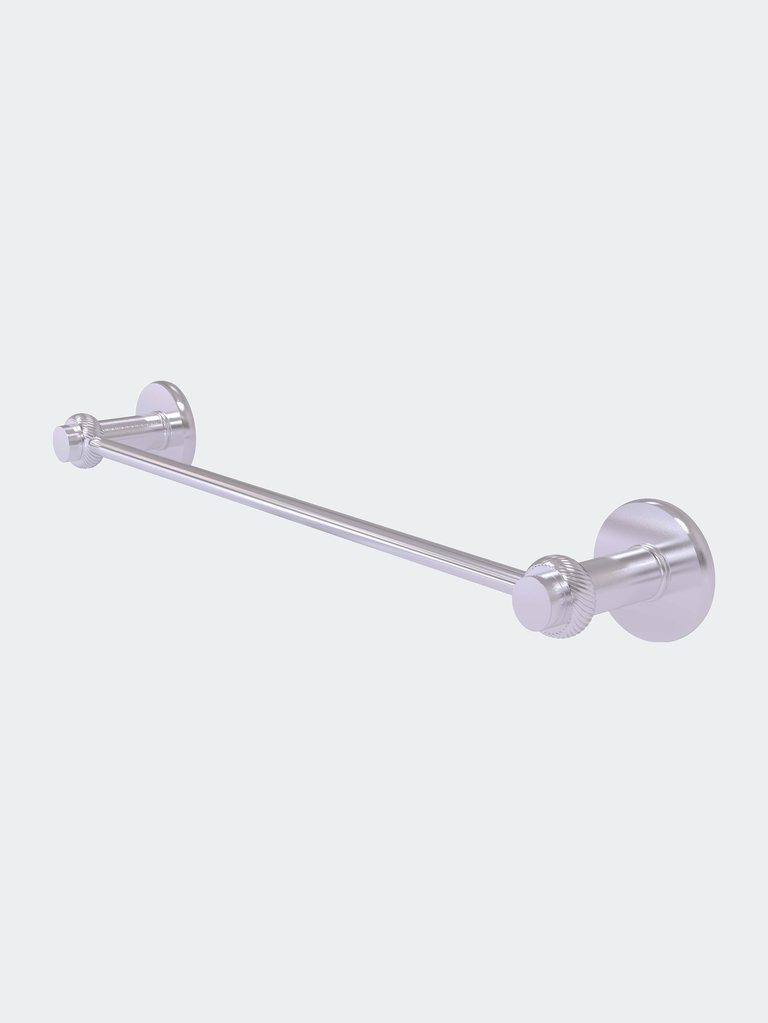 Mercury Collection 18" Towel Bar With Twist Accent - Satin Chrome