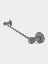 Mercury Collection 24" Towel Bar with Grooved Accent - Matte Gray