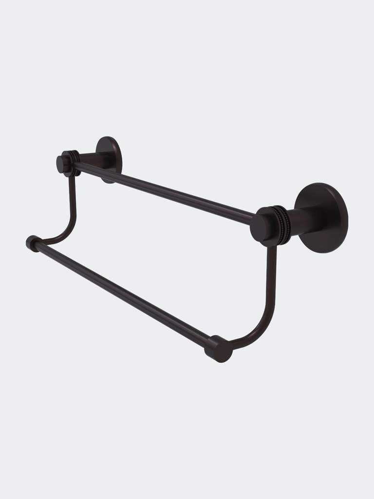 Mercury Collection 30" Double Towel Bar With Dotted Accents - Antique Bronze