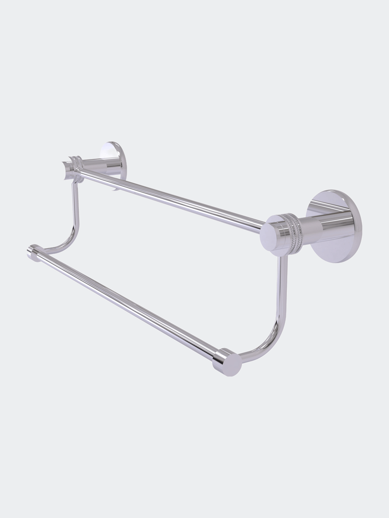 Mercury Collection 30" Double Towel Bar With Dotted Accents - Polished Chrome