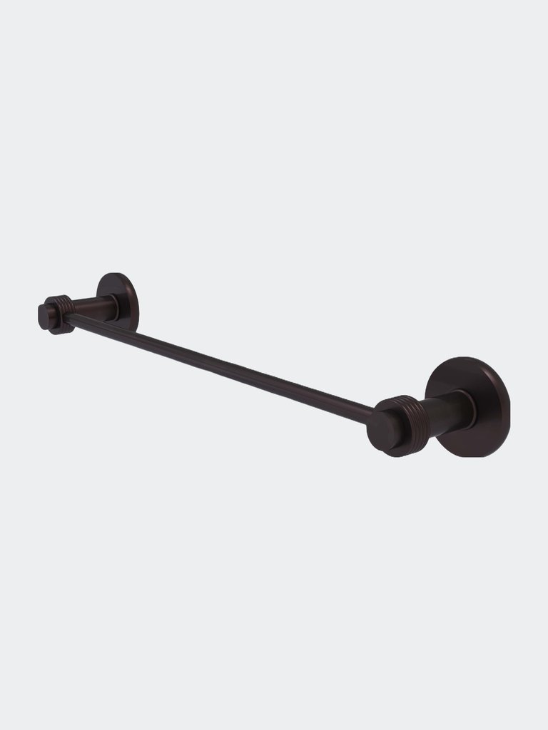 Mercury Collection 30" Towel Bar with Grooved Accent - Antique Bronze