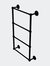 Monte Carlo Collection 4 Tier 30" Ladder Towel Bar With Grooved Detail - Matte Black
