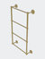 Monte Carlo Collection 4 Tier 30" Ladder Towel Bar With Grooved Detail - Satin Brass