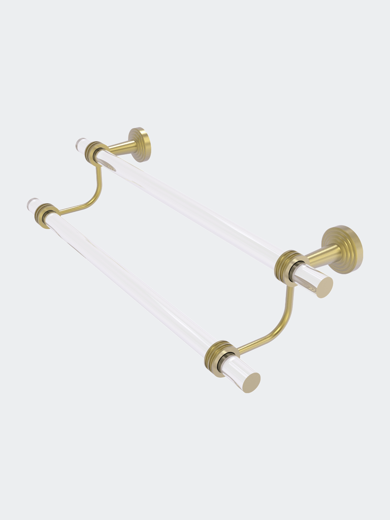 Pacific Beach Collection 18" Double Towel Bar With Dotted Accents - Satin Brass