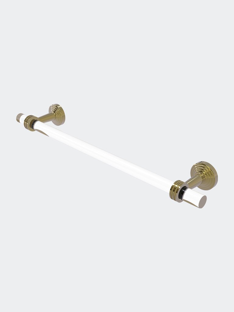 Pacific Beach Collection 24" Towel Bar With Dotted Accents - Unlacquered Brass