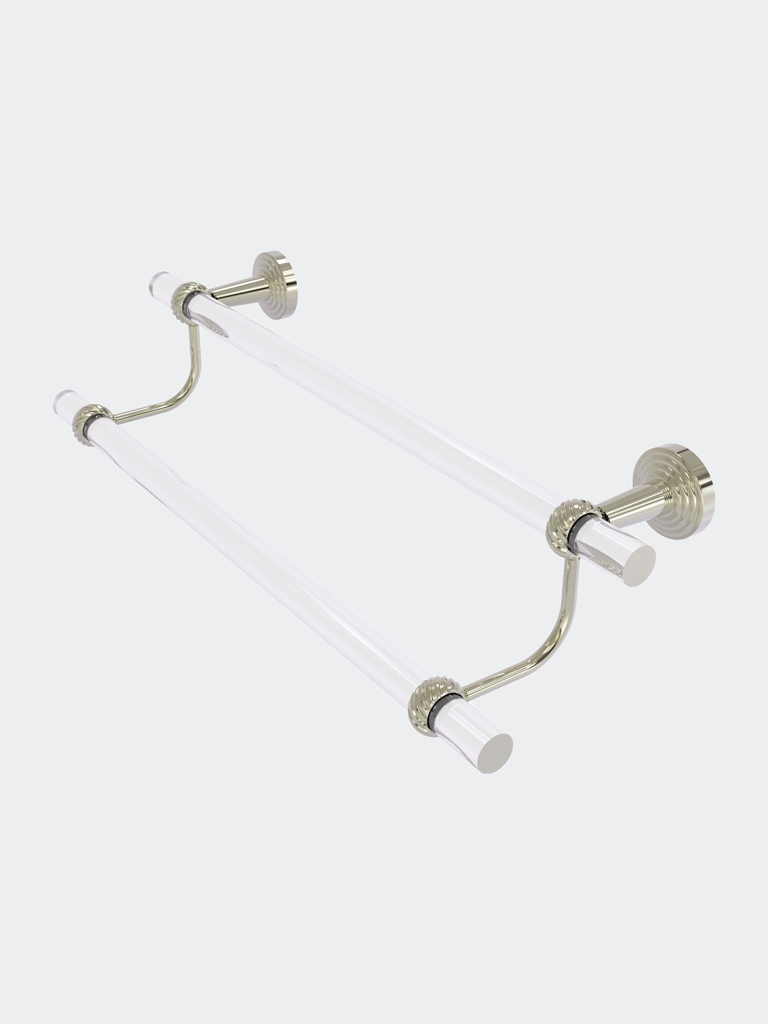 Pacific Beach Collection 30" Double Towel Bar with Twisted Accents - Polished Nickel