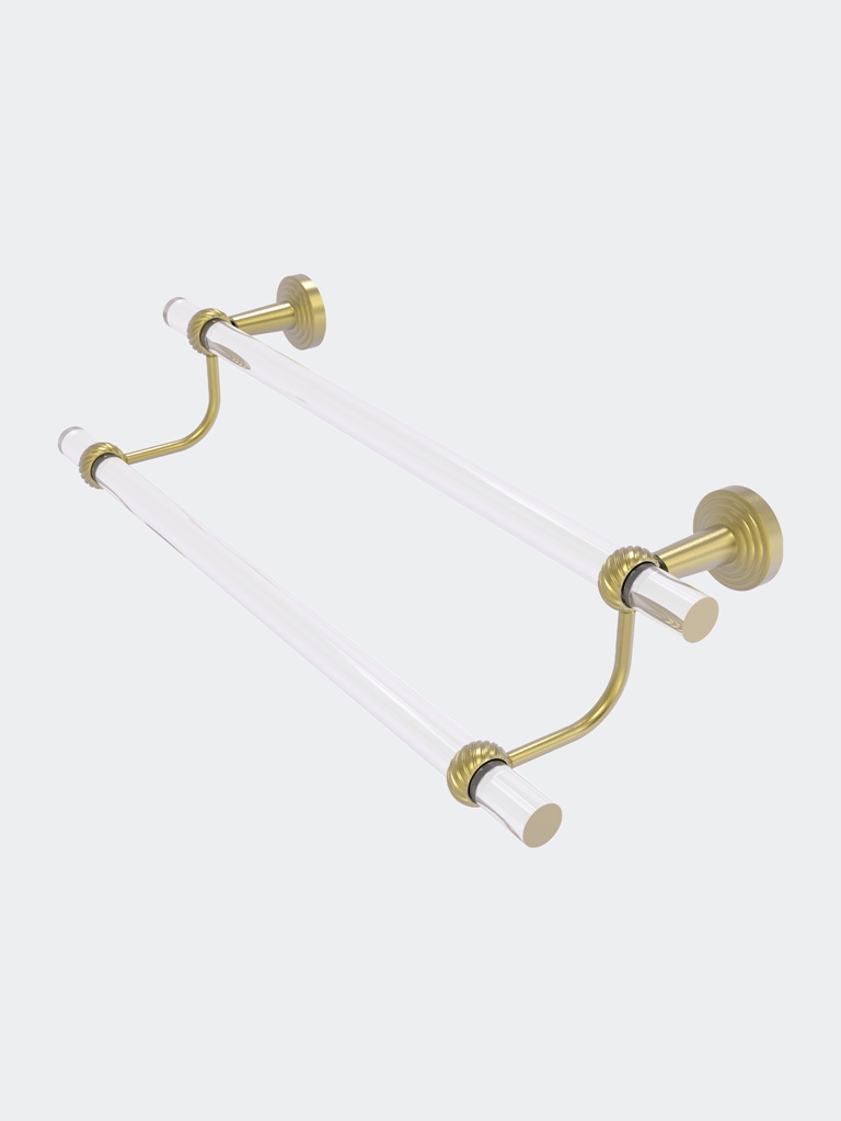 Pacific Beach Collection 30" Double Towel Bar with Twisted Accents - Satin Brass
