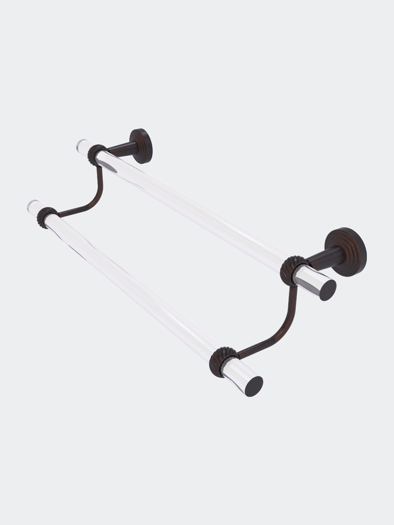 Pacific Beach Collection 30" Double Towel Bar with Twisted Accents - Venetian Bronze