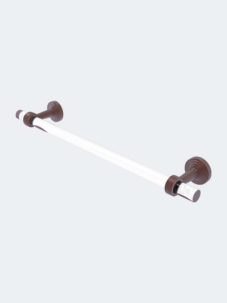 Pacific Beach Collection 36" Towel Bar With Grooved Accents - Antique Copper