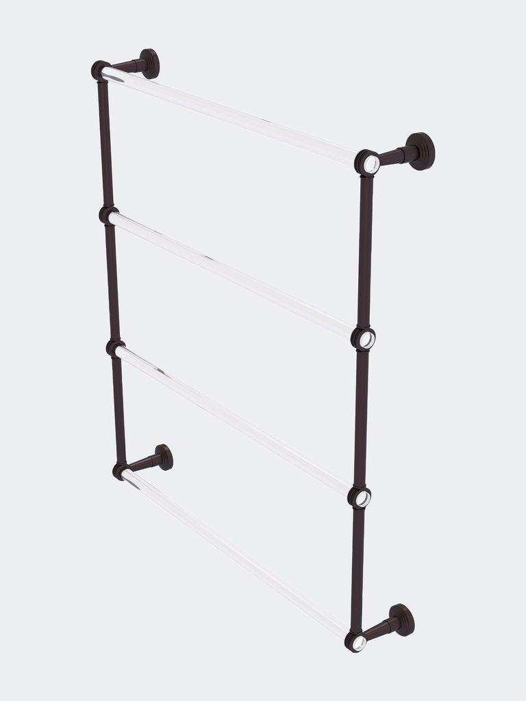 Pacific Beach Collection 4 Tier 30" Ladder Towel Bar With Dotted Accents - Antique Bronze