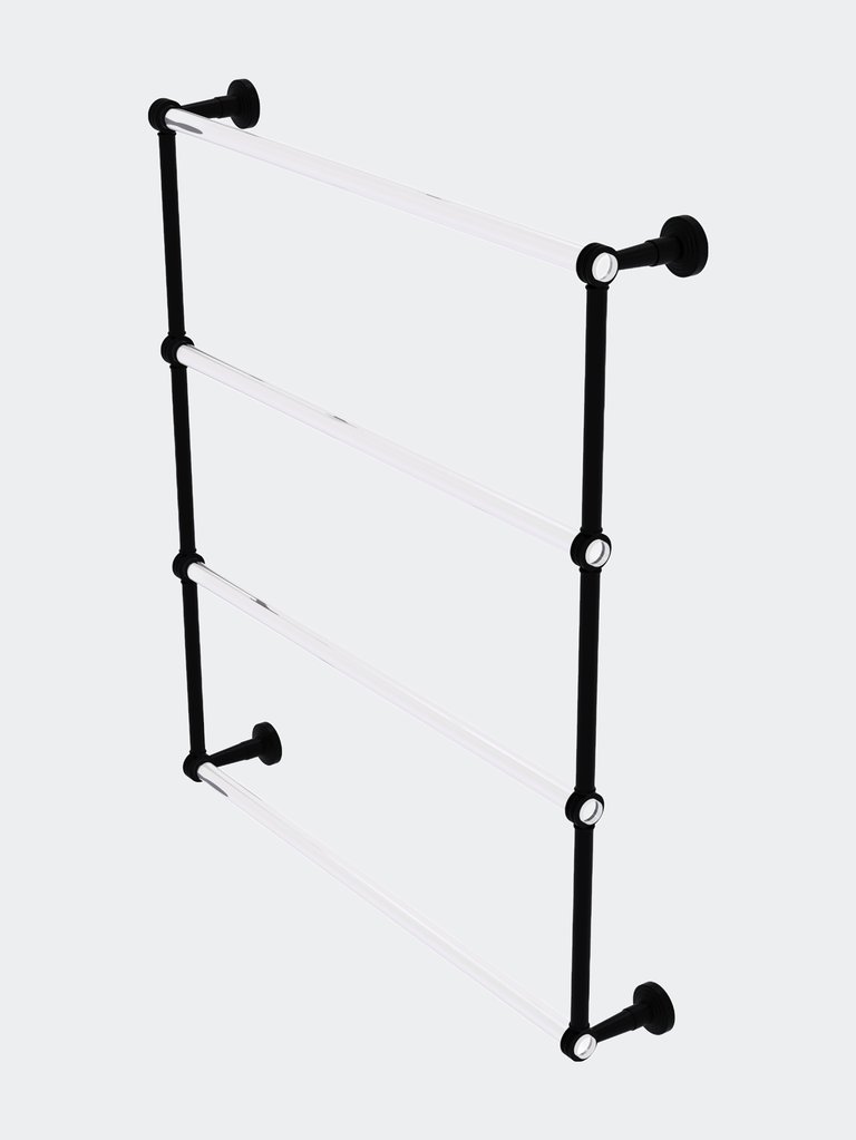 Pacific Beach Collection 4 Tier 30" Ladder Towel Bar With Dotted Accents - Matte Black