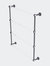 Pacific Beach Collection 4 Tier 30" Ladder Towel Bar With Dotted Accents - Matte Gray