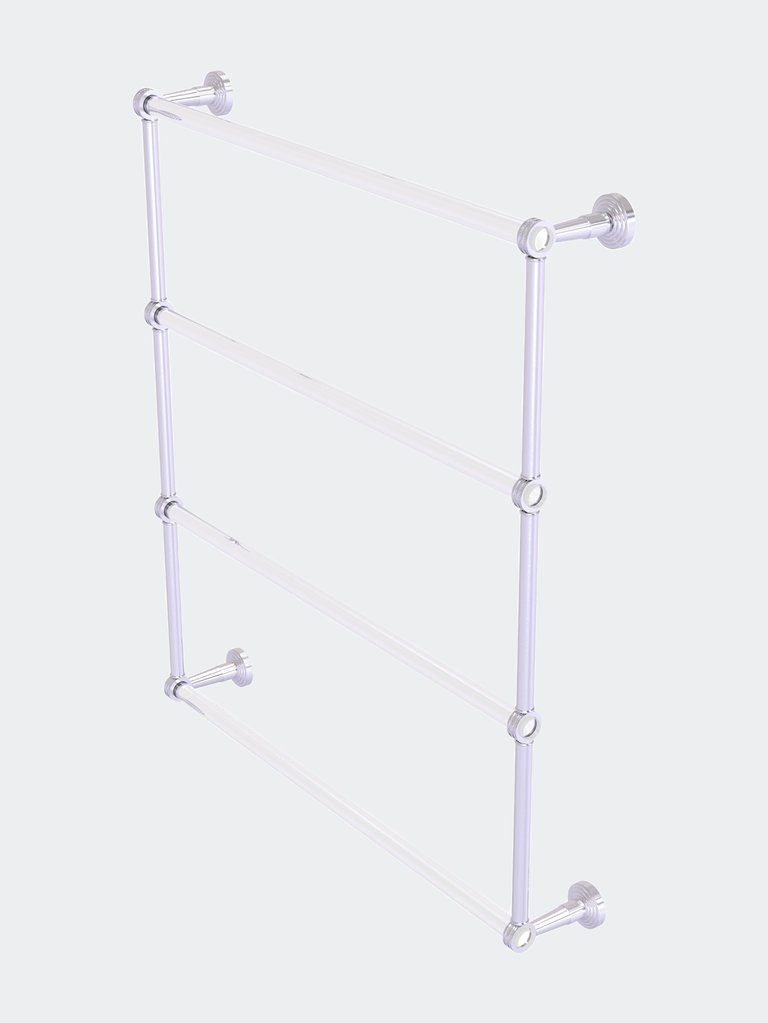 Pacific Beach Collection 4 Tier 30" Ladder Towel Bar With Dotted Accents - Satin Chrome