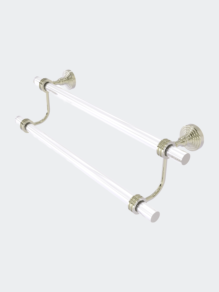 Pacific Grove Collection 24" Double Towel Bar With Dotted Accents - Polished Nickel